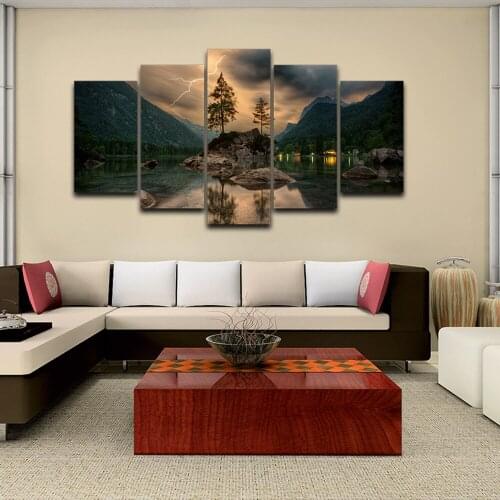 5 Pieces Home Decor Canvas Painting Modern Poster Wall Artwork Print Pictures Seascape ModularFor Living Room Framework