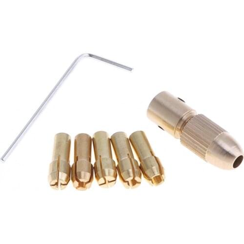 7pcs 2.35mm Mini Self-Tightening Drill Chucks support 0.5 - 3.0MM Drill Bit for ABS Board / Light Board Punch