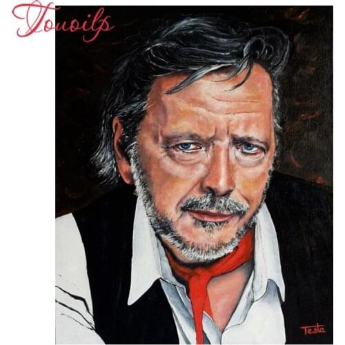 TOUOILP 5D DIY Diamond Painting Full Square/Round Drill "France rock singer Renaud" 3D Embroidery Cross Stitch Mosaic Home Decor