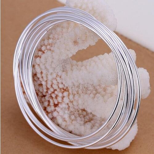 B084 silver fashion jewelry 925 jewelry silver plated bangle bracelet Ten Ring Bangle /XPZRBNTX VWASKOLB