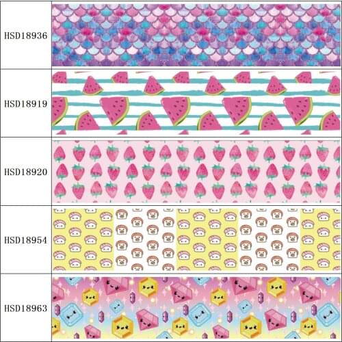 HSDRibbon free shipping 3" 75mm heat transfer printed hsd-design series Grosgrain Ribbon 50Yards/Roll