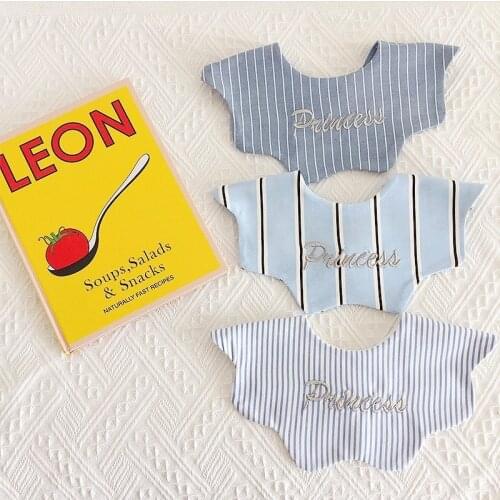 INS Korean Fake Collar Wave Baby Saliva Towel Anti-dirty Princess Bib Cute Cartoon Cotton Baby Burp 0-2T Baby Accessories