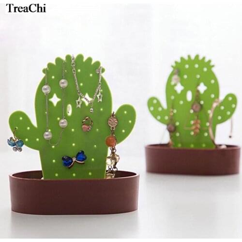 Cactus Jewelry Rack Box Multi-function Jewelry Storage Box Hang Earrings Earrings Shelf Necklace Storage Rack 2PCS