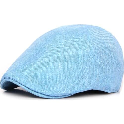 Cotton Spring Summer Candy Color Newsboy Caps Flat Peaked Cap Men and Women Painter Beret Hats 44