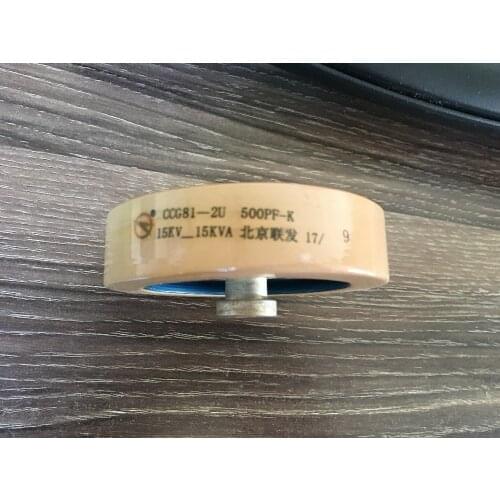 Round ceramics Porcelain high frequency machine new original high voltage CCG81-2U 500PF-K 15KV 15KVA