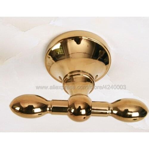 Robe Hook,Clothes Hook Brass Gold Finish,Elegant Bathroom Hardware Robe Hooks,Bathroom Accessories Kba881