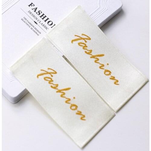 Free shipping garment woven label/tag/customized clothing embroidered labels/logo/satin /silk printing