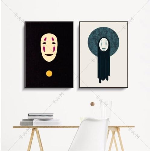 Miyazaki Spirited Away Canvas Art Print Painting Poster Wall Pictures For Kids Room Home Decorative Bedroom Decor No Frame