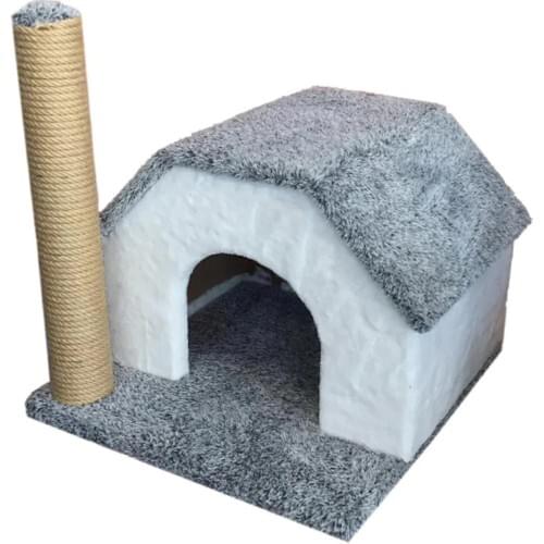Tiger Pets Cat Bursa Cat House Plush Padded Bed Scratching Game House Cat your home soft to the touch fabric coated