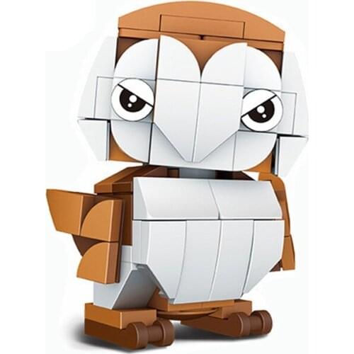 Friend Animal Sets LTHM045 Toy For Children 110PCS Blocks Model Building Toys Hobbies Owl Accessories Animals Friends Kids Gifts