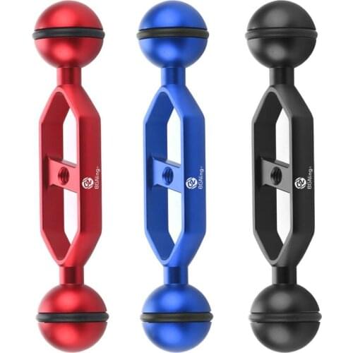 Equipo de fotografía de buceo de aluminio BGNing montaje de cámara de brazo de articulación de bola doble para accesorios de Cám