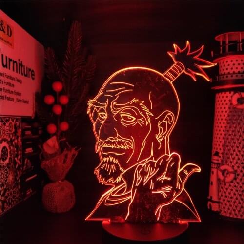 Hunter X Hunter aizakku netero 3D Led Anime Lamp Color Changing Night Lights For Home Bedroom Decoration