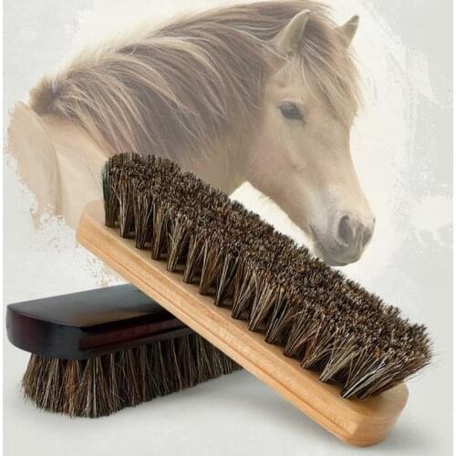 Original Wooden Horsehair Brush Car Detailing Polishing Buffing Soft Brush Seat Handle Dashboard Roof Clean Premium Wash Brush
