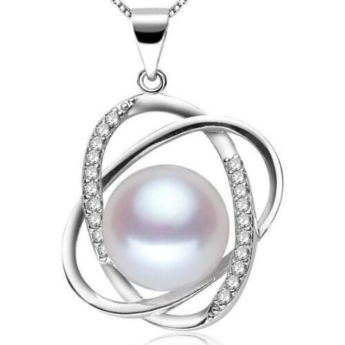Genuine 10-11mm Super Natural Freshwater Pearl Pendant Necklace Shining Charm Beautiful Jewelry for Charm Women