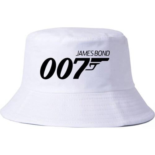 New Brand Movie Film James Bond 007 bucket hat Fashion Cotton Men women harajuku fisherman hat Flat Men outdoor fishing cap