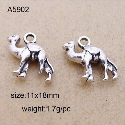 25pcs 11x18mm Antique Silver Plated Alloy Camel Charms Pendant Jewelry Findings