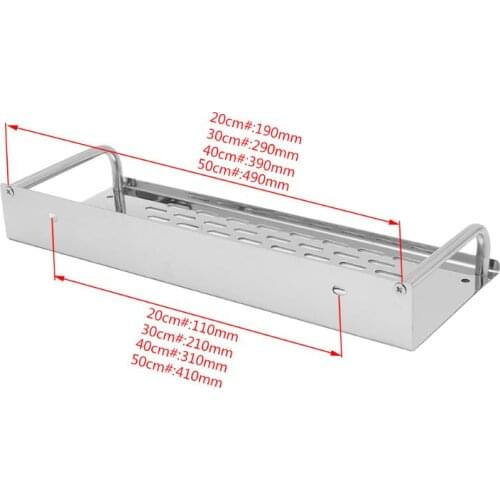 Stainless Steel Kitchen Bathroom Shelf Wall-mounted Storage Rack Single Layer