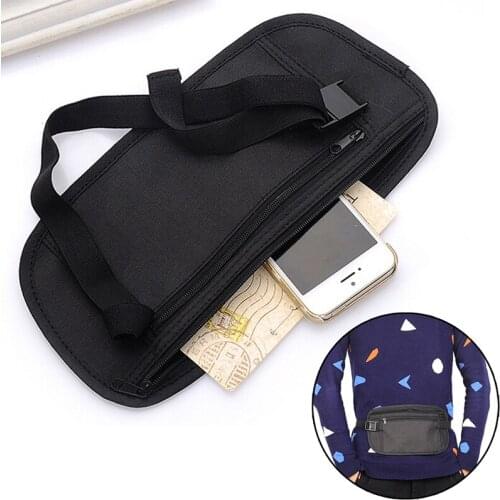 Waist Belt Zipped Pouch Passport Money Bum Travel Security Unisex Bag