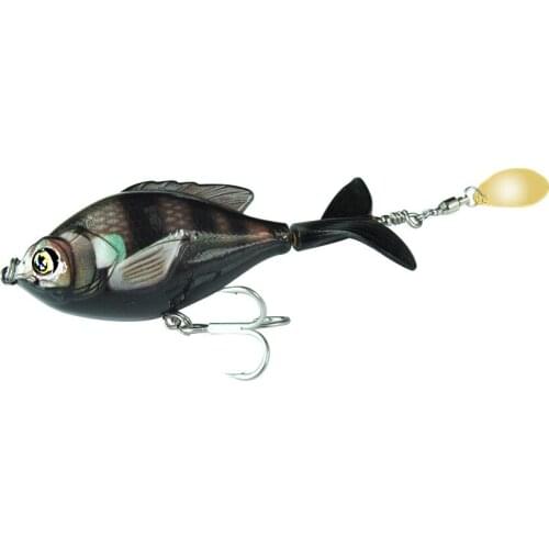 1pcs 16.9g Propeller Fishing Lure Vibration Plastic Bass Carp Spoon Topwater Hard Vib Fishing Bait Diving Fishing Bait