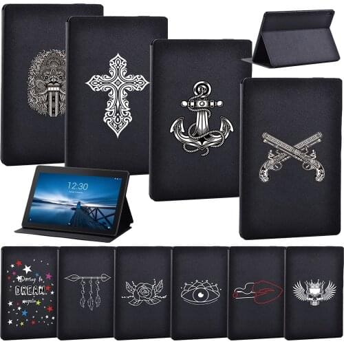 For Lenovo Tab E10 10.1" Tablet Adjustable Folding Stand Cover for Tab M10 10.1 Inch/Smart Tab M10 FHD Plus 10.3" TB-X606F Case