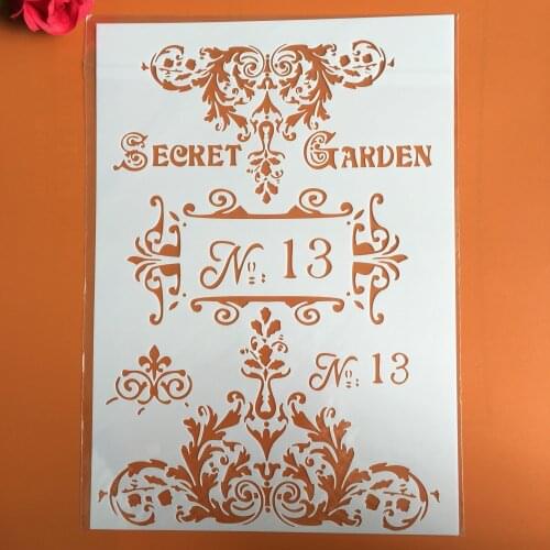 A4 29 * 21cm N.13 Floral DIY Stencils Wall Painting Scrapbook Coloring Embossing Album Decorative Paper Card Template