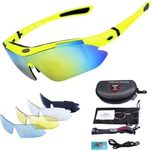 Outdoor Sport Sunglasses Polarized Glasses Military Goggles Fishing Protection Hiking Climping Eyewear 5 Lens Bicycle Sunglasses
