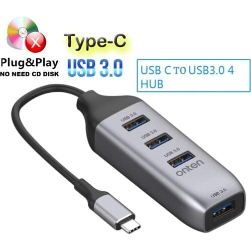 Type C Hub 4 in 1 USB C HUB Multi-function Plug and play USB3.0 Splitter Port Laptop Docking Stations Converter Charging Adapter