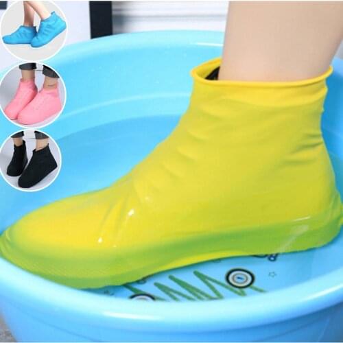 Boots Waterproof Shoe Cover Silicone Material Unisex Non-slip Rubber Rain Boots Overshoes For Outdoor Rainy Days
