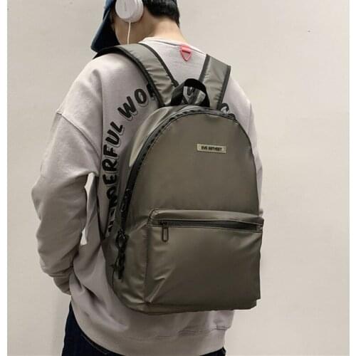 Waterproof Oxford Rucksack Business Travel Functional Backpack Schoolbag Solid Color Insert Buckle Laptop Backpack Bag