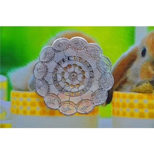 YJ-1003# White Diameter 12cm PVC Mat for plate bowl table hotel dining cushion ashtray vase Place mats/Waterproof(6 pieces/lot)