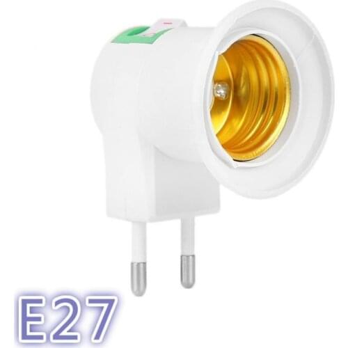 1Pcs Easy To Use E27 Socket Light Bulb Lamp Holder Adapter EU Type Plug Extender Lampholder Lighting Accessories E27 Lamp Bases
