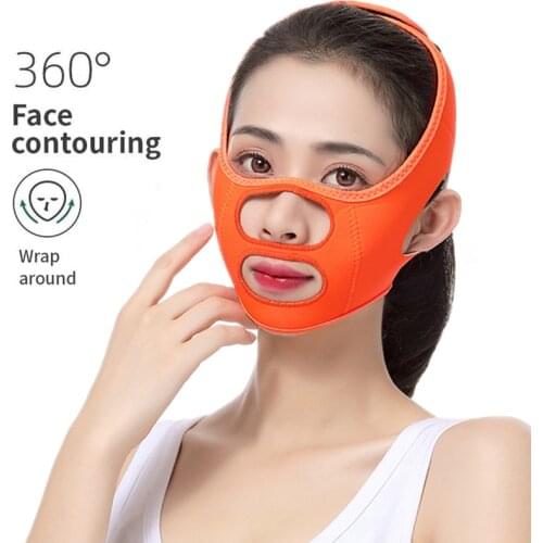 2 Colors New Style Masseter Female Facial Tension V-Face Bandage Compactness Mask