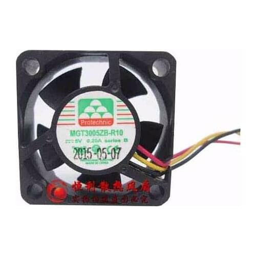 Protechnic Magic MGT3005ZB-R10 DC 5V 0.20A 30x30x10mm 3-wire Server Cooling Fan