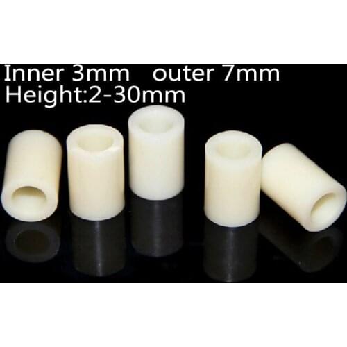 7*3*2 to 7*3*30 ABS Spacer PCB board suport spacer Directly through,PCB Support isolation spacer,plastic PCB standoff