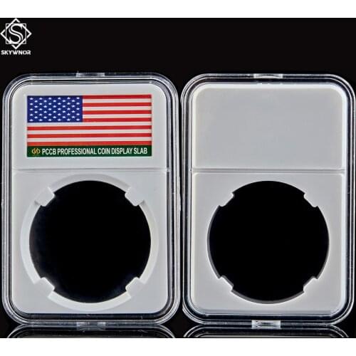 10PC USA Coin Acrylic Holder Professional Protection Slab Display For 1OZ US Eagle Coin Storage Box (31mm-41mm)