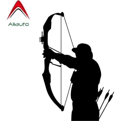 Aliauto Creative Car Sticker Bow Arrow Hunter Decor Cover Scratches Vinyl Decal for Mini Cooper Skoda Octavia Renault,14cm*10cm