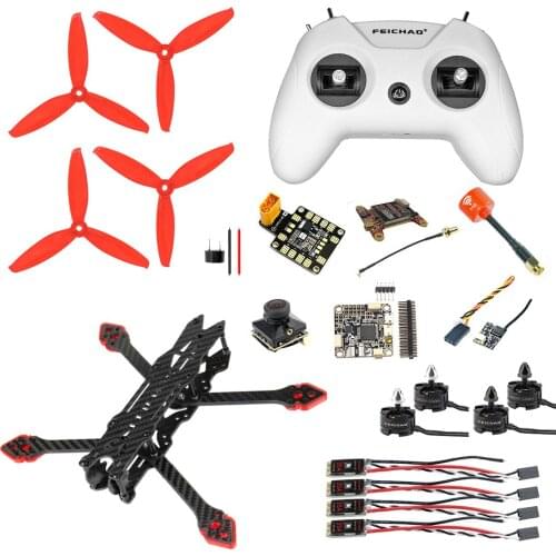 DIY F4-X2 225mm FPV Drone Quadcopter Antenna Carbon Fiber Frame 2-3S BL32-35A BLHeli_32 Betaflight 1200TVL 2.1mmPAL Camera