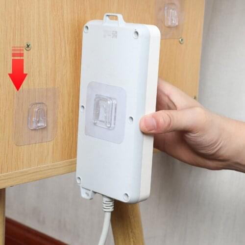 Double-Sided Adhesive Wall Hooks Hanger Strong Transparent Hooks Suction Cup Sucker Wall Storage Holder For Kitchen Bathroo