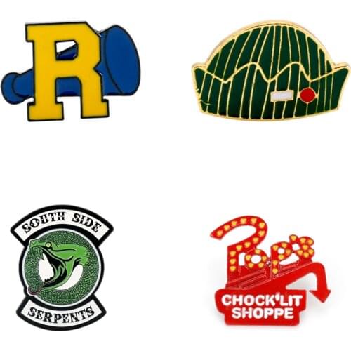 Dongsheng TV Show RIVERDALE Enamel Pin Cartoon brooch clothes pins badges for denim blouse charm tie pins jewelry accessories M1