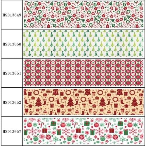 HuangTao 22MM 25MM 38MM 50MM 75mm Printed Pattern on Grosgrain Ribbon for diy ribbon