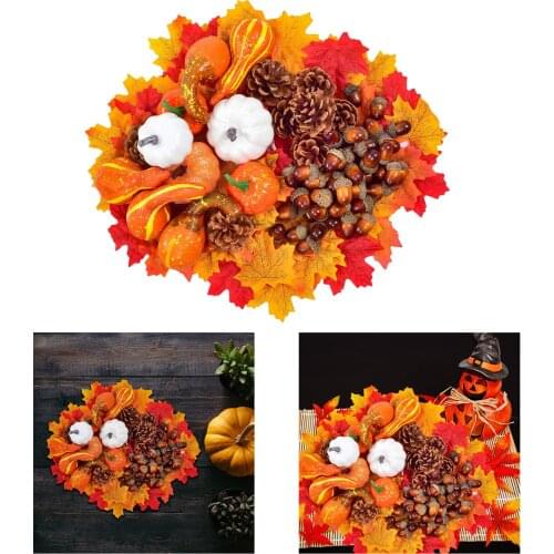 218 in 1 Foam Artificial Pumpkins Props Halloween Wedding Home Decoration Craft DIY Wreath