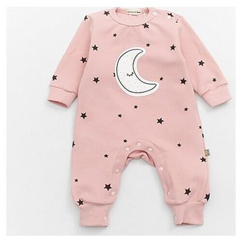 2020 Spring Autumn Baby Boy Clothing Cotton Long Sleeved Baby Boy clothes Moon Star Print High Quality Romper Infantil babies