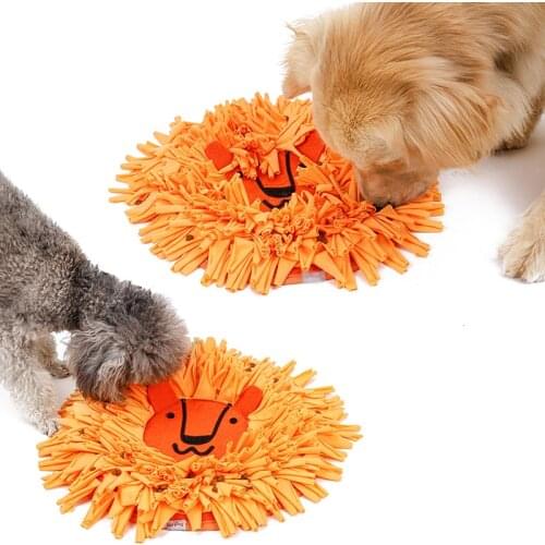 Pet Dog Mat Lion Head Design Surprise Hidden Food Bowl Toys Dogs Cats Snuffle Mat Costing Energy Slowing Feeding Traning Mat
