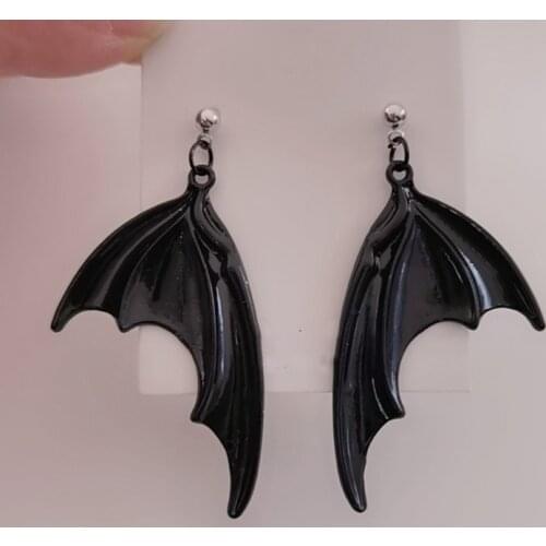 Bat Wing Stud Earrings,Black Bat Stud Earrings,Halloween Vampire Bat Earrings,Bat Lovers Gifts,Witches,Gothic Victorian Earrings