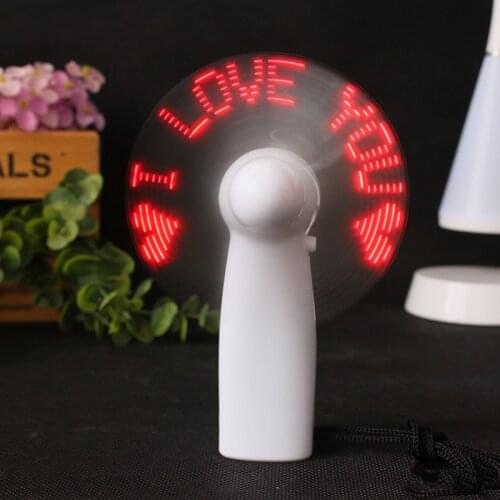 Mini LED Light Fan Portable Handheld Cooling Battery Power Student Ideal Gift Pocket Cooler Desktop Travel Emergency Baby Toy