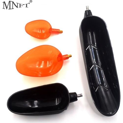 MNFT 8Pcs Sturdy Plastic Bait Casting Scoop 8mm Thread L S Toss Throw Spoon Carp Fishing Feeder Baits Tackle Tool