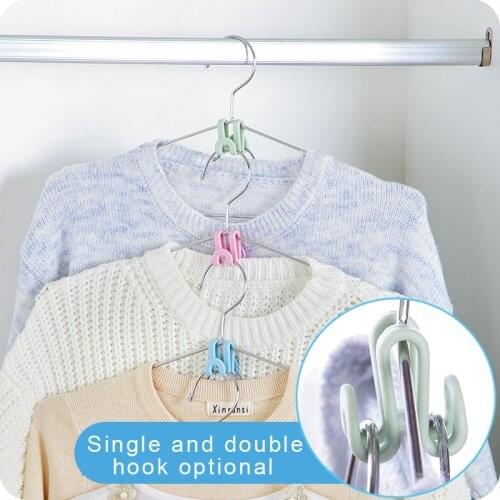 Creativity can be superimposed hanger hook wet and dry non-slip clothe hat pants organizer hanger matching hook wardrobe storage