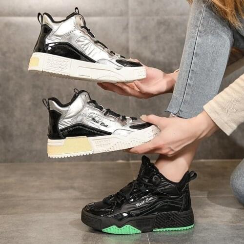 New Popular 2020 Autumn/Winter Black Plus Velvet Warm Sneakers Women Shoes Student Wear-resistant Soft-soled Vulcanized Shoes