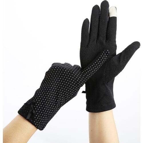 Women Spring Gloves Summer Fashion Breathable Sunscreen Mittens Lady Stretch Touch Screen Anti Uv Slip Resistant Driving Gloves