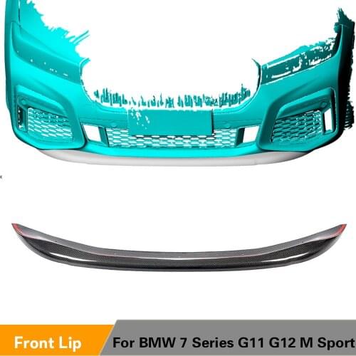 Carbon Fiber Front Bumper Lip Spoiler Splitters For BMW 7 Series G11 G12 M Sport 2019 2020 Front Bumper Guard